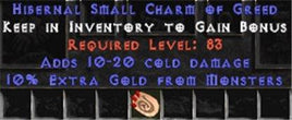 10-20 Cold Damage w/ 10% Gold Find SC - East Ladder