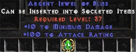 100 Attack Rating / 10 Min Damage Jewel - East Ladder