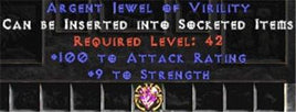 100 Attack Rating / 9 Strength Jewel - East Ladder