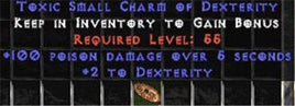 100 Poison Damage w/ 2 Dex SC - Europe HC Ladder