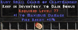 11 Resist Fire w/ 1 Max Damage SC - West Non-Ladder