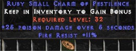 11 Resist Fire w/ 25 Poison Damage SC - East Non-Ladder