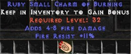 11 Resist Fire w/ 4-8 Fire Damage SC - Europe Non-Ladder