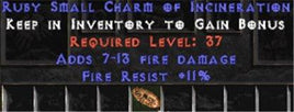 11 Resist Fire w/ 7-13 Fire Damage SC - Europe Non-Ladder