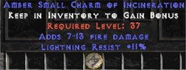 11 Resist Lightning w/ 7-13 Fire Damage SC - Europe Non-Ladder