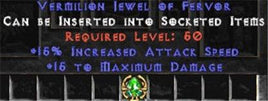 15 Max Damage / 15% IAS Jewel - East Non-Ladder