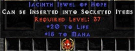 15 to Mana/20 to Life Jewel - West Non-Ladder