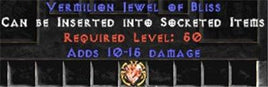 15 Max Damage / 10 Min Damage Jewel - West Non-Ladder