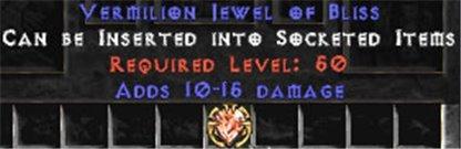 15 Max Damage / 10 Min Damage Jewel - East Non-Ladder