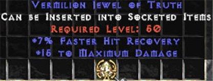 15 Max Damage / 7% FHR Jewel - West Non-Ladder