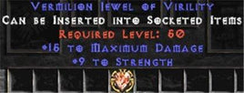 15 Max Damage / 9 Strength Jewel - Europe Non-Ladder