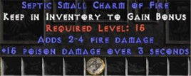 15 Poison Damage w/ 2-4 Fire Damage SC - West Non-Ladder