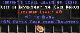 17 Mana w/ 10% Gold Find SC - Perfect - West Non-Ladder