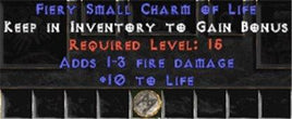 1-3 Fire Damage w/ 10 Life SC - Europe HC Ladder