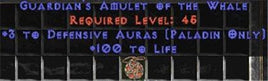 Paladin Amulet - 3 Defensive Auras & 100 Life - Europe Non-Ladder