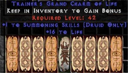 9 x Pack - Druid Summoning Skills w/ 10-20 Life GC - West Non-Ladder