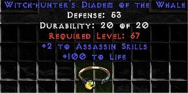 +2 Assassin Skills/100 Life Diadem/Tiara/Circlet - Europe HC Ladder