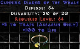 +3 Assassin Traps/100 Life Diadem/Tiara/Circlet - Europe HC Ladder