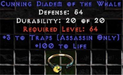 +3 Assassin Traps/100 Life Diadem/Tiara/Circlet - Europe HC Ladder