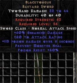Blacktongue - +60% ED - Perfect - West Non-Ladder