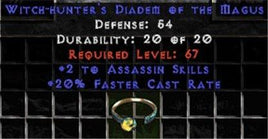 +2 Assassin Skills/20% FCR Diadem/Tiara/Circlet - East Ladder