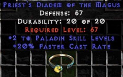 +2 Paladin Skills/20% FCR Diadem/Tiara/Circlet - Europe Ladder