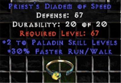 +2 Paladin Skills/30% FRW Diadem/Tiara/Circlet - Europe Non-Ladder