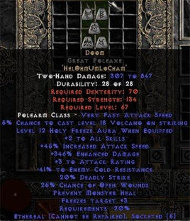 Doom Great Poleaxe - Ethereal - 345-369% ED - Europe Non-Ladder