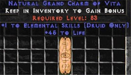 Druid Elemental Skills w/ 45 Life GC - Europe Non-Ladder