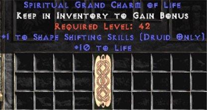 Druid Shape Shifting Skills w/ 10-20 Life GC - East Non-Ladder