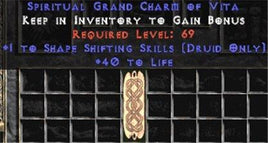 Druid Shape Shifting Skills w/ 40 Life GC - Europe Non-Ladder