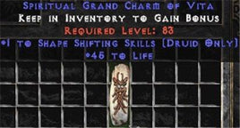 Druid Shape Shifting Skills w/ 45 Life GC - Europe Non-Ladder