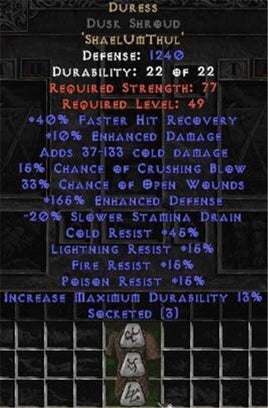 Duress Dusk Shroud - 165-199% EDef - Europe Non-Ladder