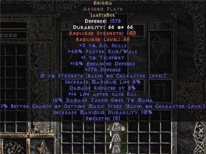 Enigma Archon Plate +775 Defense - Perfect - Europe Non-Ladder