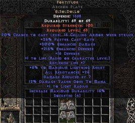 Fortitude Archon Plate - 25-29 Res & 1-1.375 Life - Europe Non-Ladder