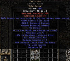 Fortitude Archon Plate (non-sup) - 25-29 Res & 1-1.375 Life - Europe Non-Ladder