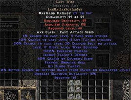 Last Wish Berserker Axe - 390% ED & 60-64% CB - Europe Non-Ladder