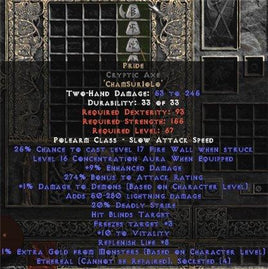 Pride Cryptic Axe - Ethereal - 16-19 Conc - Europe Non-Ladder