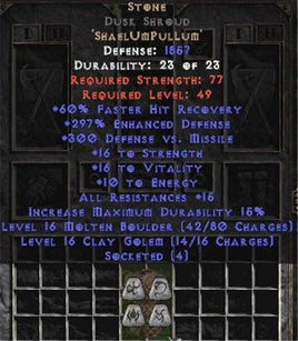 Stone Dusk Shroud - 290-304% ED - East Non-Ladder