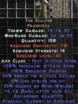 The Scalper - Ethereal - East Non-Ladder