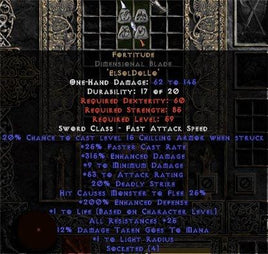 Fortitude Dimensional Blade - 25-29 Res & 1-1.375 Life - Europe Non-Ladder