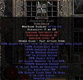 Fortitude Dimensional Blade - 30 Res & 1-1.375 Life - Europe Non-Ladder