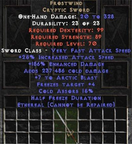 Frostwind - Ethereal - 15% Cold Absorb - Europe Non-Ladder