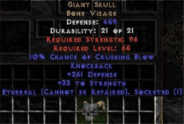 Giant Skull - Ethereal - 1 Socket - Europe Non-Ladder