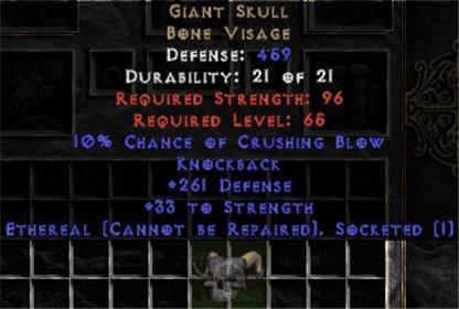 Giant Skull - Ethereal - 1 Socket - Europe Non-Ladder