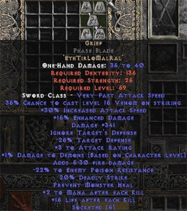 Grief Phase Blade - 30-34% IAS & 340-369 Damage - Europe Non-Ladder