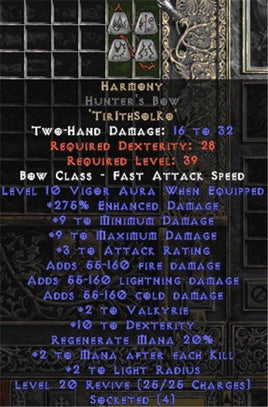 Harmony Hunter's Bow - 275% ED & 2-5 Valk - Europe Non-Ladder