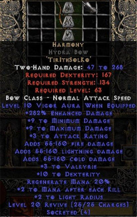 Harmony Hydra Bow - 260-289% ED & 2-5 Valk - Europe Non-Ladder