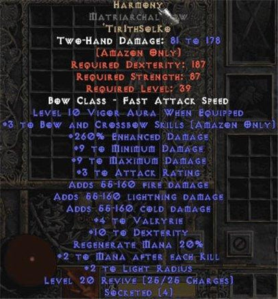 Harmony Matriarchal Bow - 3 B&C - 260-289% ED & 6 Valk - Europe Non-Ladder