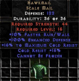 Hawkmail - 122 Def, +100% ED - Perfect - Europe Non-Ladder